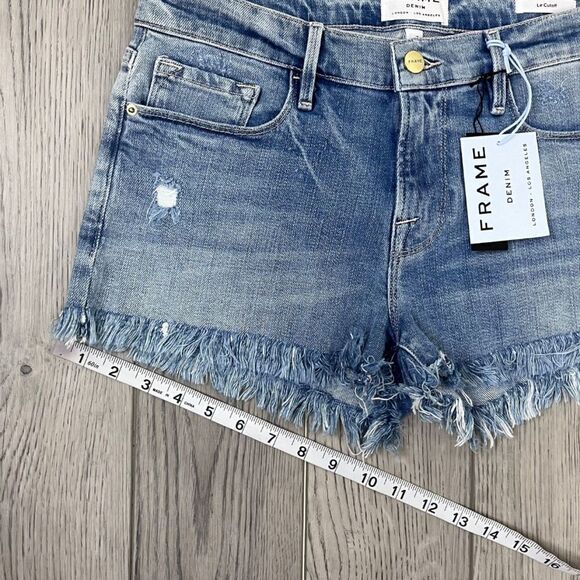 Frame Le Cutoff Women Size 27 Cotton Denim NEW Jean Short Fray Hem Festival - Picture 7 of 10